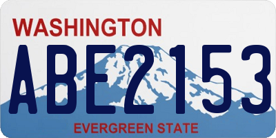 WA license plate ABE2153
