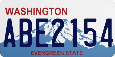 WA license plate ABE2154