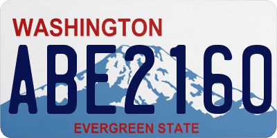 WA license plate ABE2160