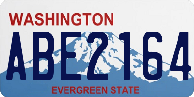 WA license plate ABE2164