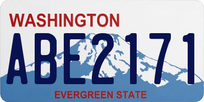 WA license plate ABE2171
