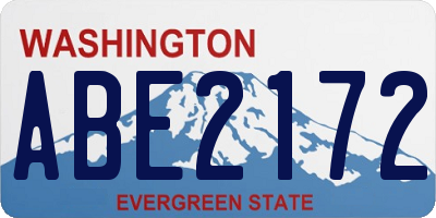 WA license plate ABE2172