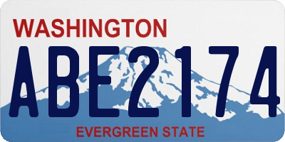 WA license plate ABE2174