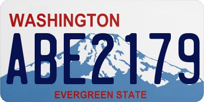 WA license plate ABE2179