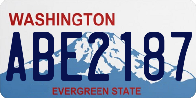 WA license plate ABE2187