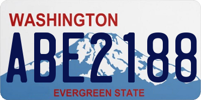 WA license plate ABE2188