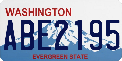 WA license plate ABE2195