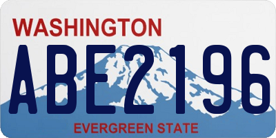 WA license plate ABE2196