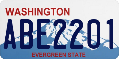 WA license plate ABE2201