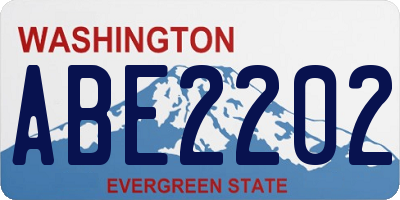 WA license plate ABE2202