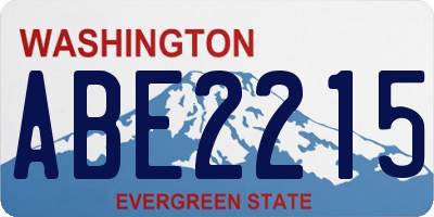 WA license plate ABE2215
