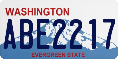 WA license plate ABE2217