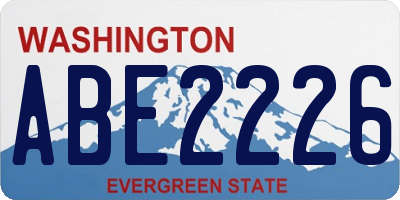 WA license plate ABE2226