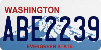 WA license plate ABE2239
