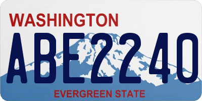 WA license plate ABE2240
