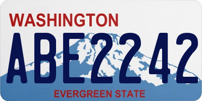 WA license plate ABE2242