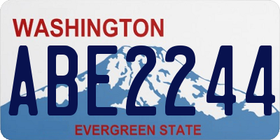 WA license plate ABE2244