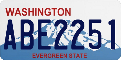 WA license plate ABE2251