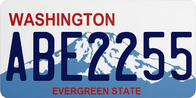 WA license plate ABE2255