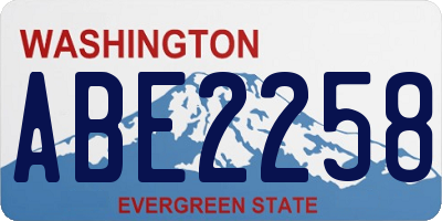WA license plate ABE2258