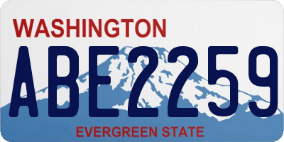 WA license plate ABE2259