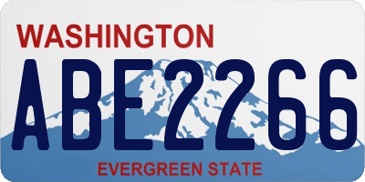 WA license plate ABE2266