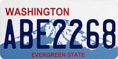 WA license plate ABE2268