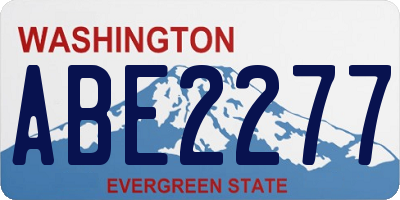 WA license plate ABE2277