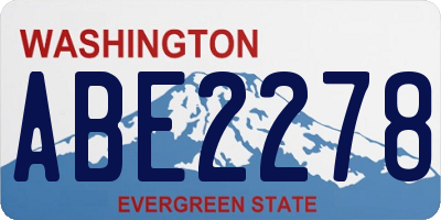 WA license plate ABE2278