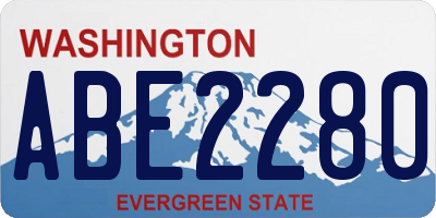 WA license plate ABE2280