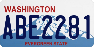WA license plate ABE2281