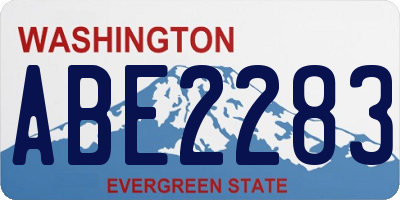 WA license plate ABE2283