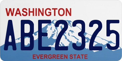 WA license plate ABE2325