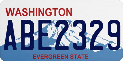 WA license plate ABE2329