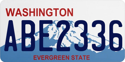 WA license plate ABE2336