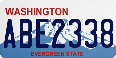 WA license plate ABE2338
