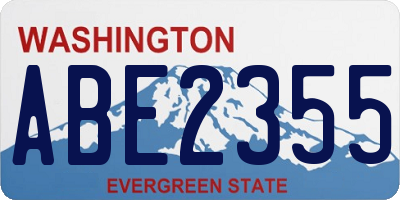 WA license plate ABE2355