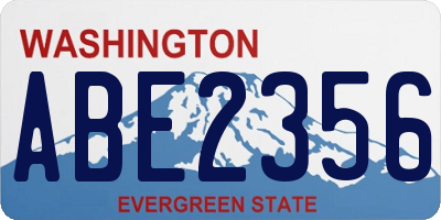 WA license plate ABE2356