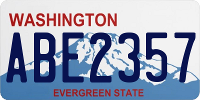 WA license plate ABE2357