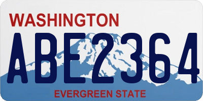 WA license plate ABE2364