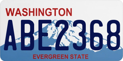 WA license plate ABE2368