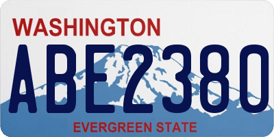 WA license plate ABE2380