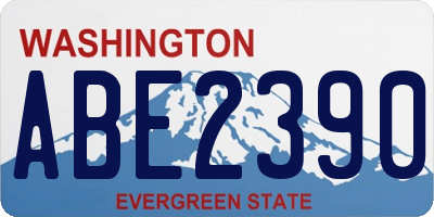 WA license plate ABE2390