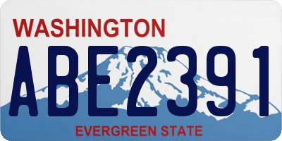 WA license plate ABE2391