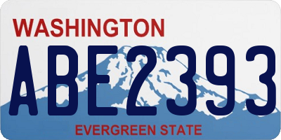 WA license plate ABE2393