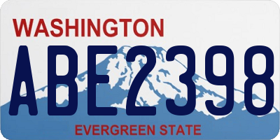 WA license plate ABE2398