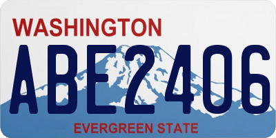WA license plate ABE2406