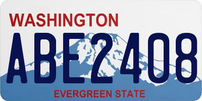 WA license plate ABE2408