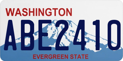 WA license plate ABE2410