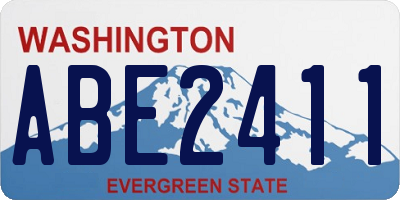 WA license plate ABE2411